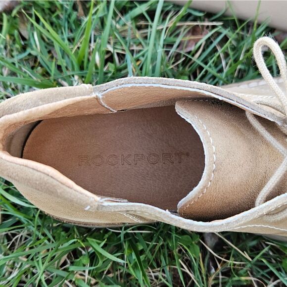 Rockport Beacon Buck Tan Leather Boots Size 8.5 display picture 2
